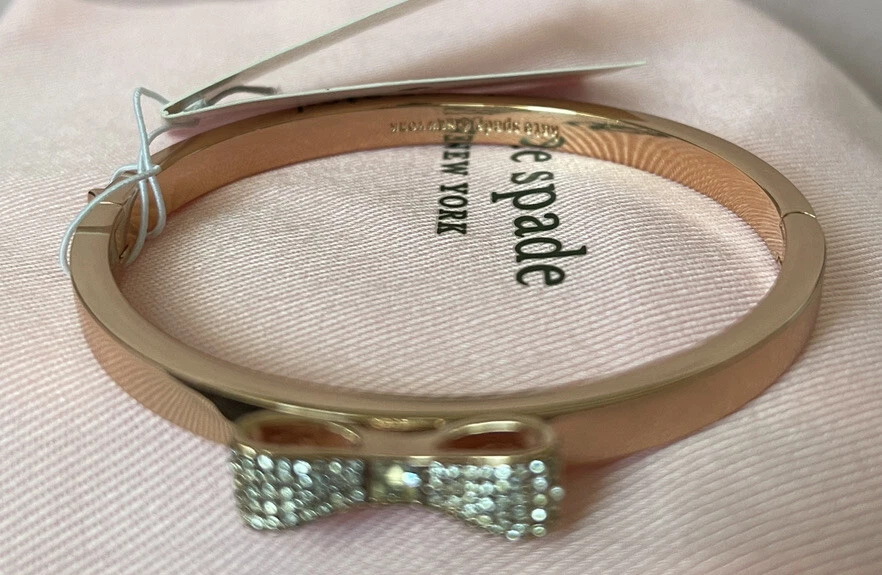 NWT KATE SPADE NEW YORK READY SET BOW BANGLE BRACELET ROSE GOLD MSRP 59.00