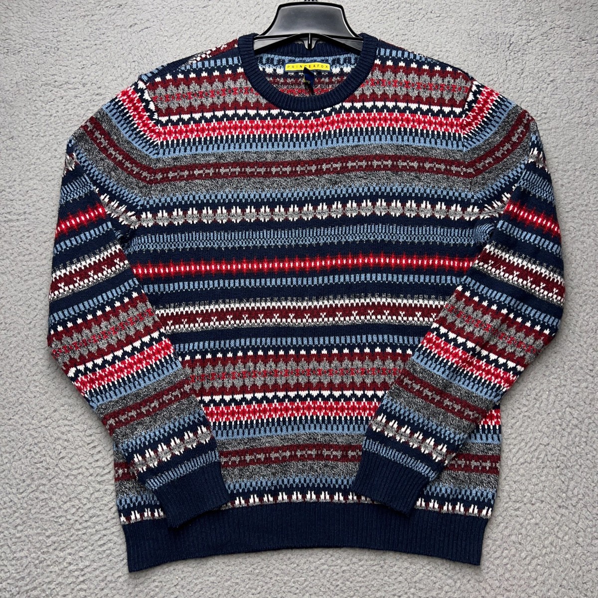 Prince & Fox Sweater Mens Large Multicolor Striped Long Prince & Fox Sweater Mens Large Multicolor Striped Long
