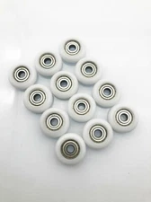 12pcs Embedded Rubber Shield Pulley Wheels Roller Groove Ball 625ZZ 5x23x7mm
