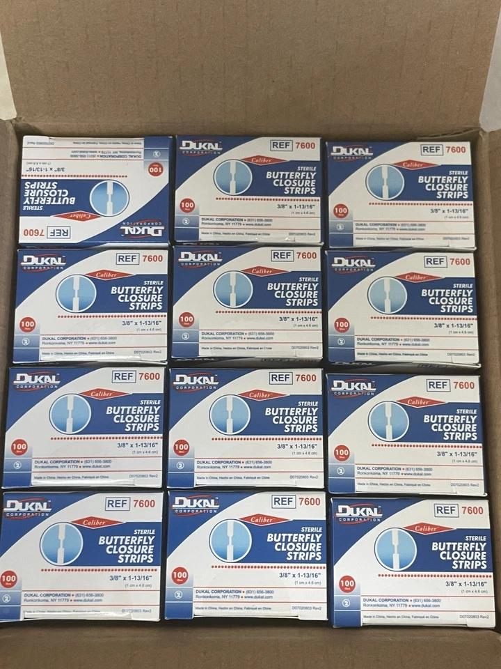 Dukal Butterfly Wound Closure Strips, Medium, 3/8″ x 1-13/16″ #7600 Case of 24 - Image 2 of 3
