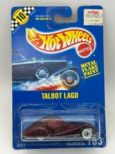 Hot Wheels Talbot Lago Blue Blister Pack #163 - REPACKAGED - Red Glitter