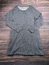 Lou & Grey NEW Size Medium Gray Long Sleeve Sweater Dress Crewneck Mini NWT