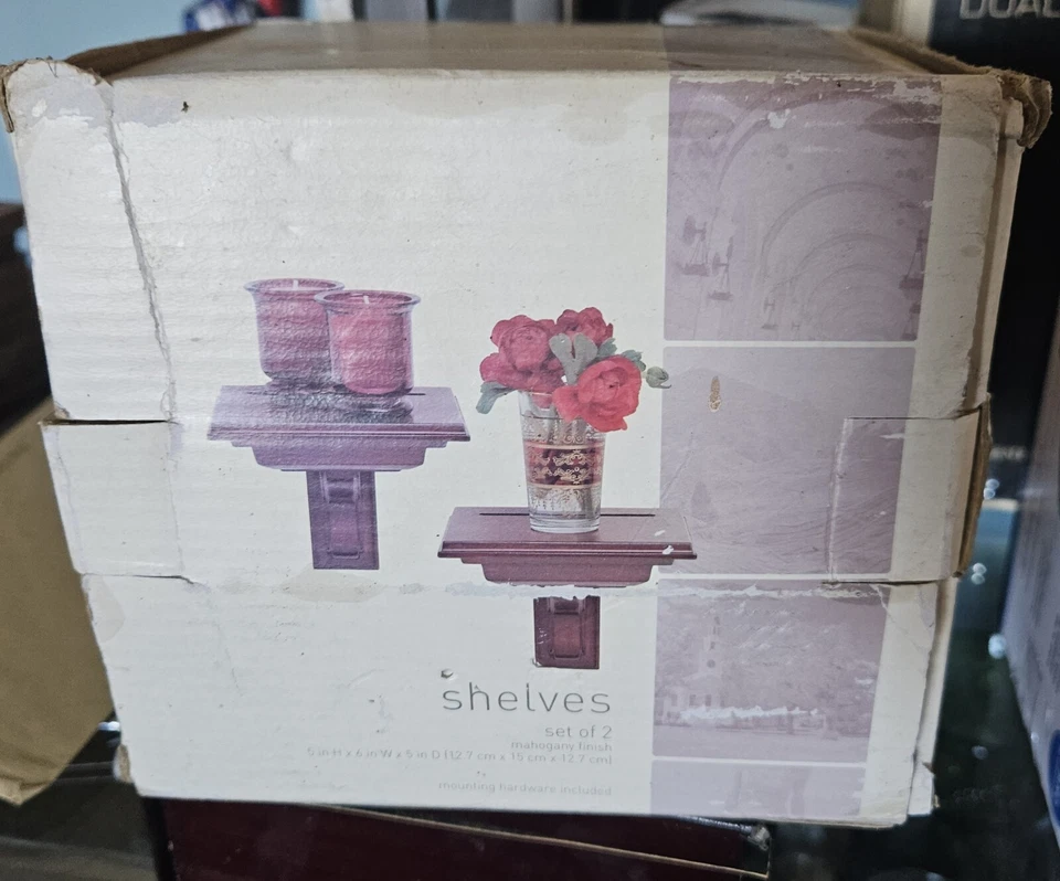 Mahogany Bookshelves Shelving New In Box - Image 2 of 2