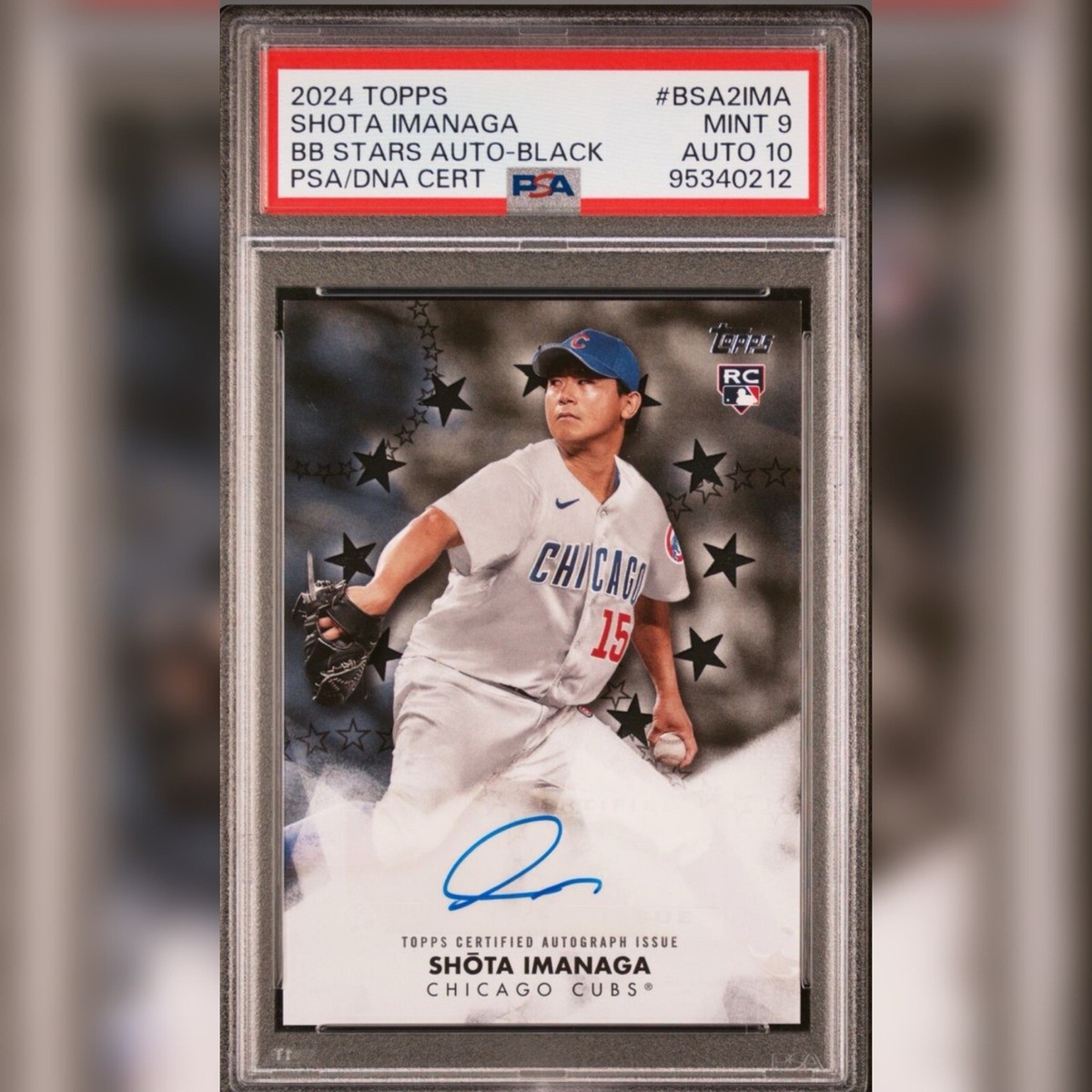 Shota Imanaga Rookie Auto POP 1 AUTO 10 PSA 9 2024 Topps BB Stars 