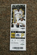 PITTSBURGH PIRATES VS COLORADO ROCKIES 7/18/2014 FULL TICKET ~ PEDRO ALVAREZ