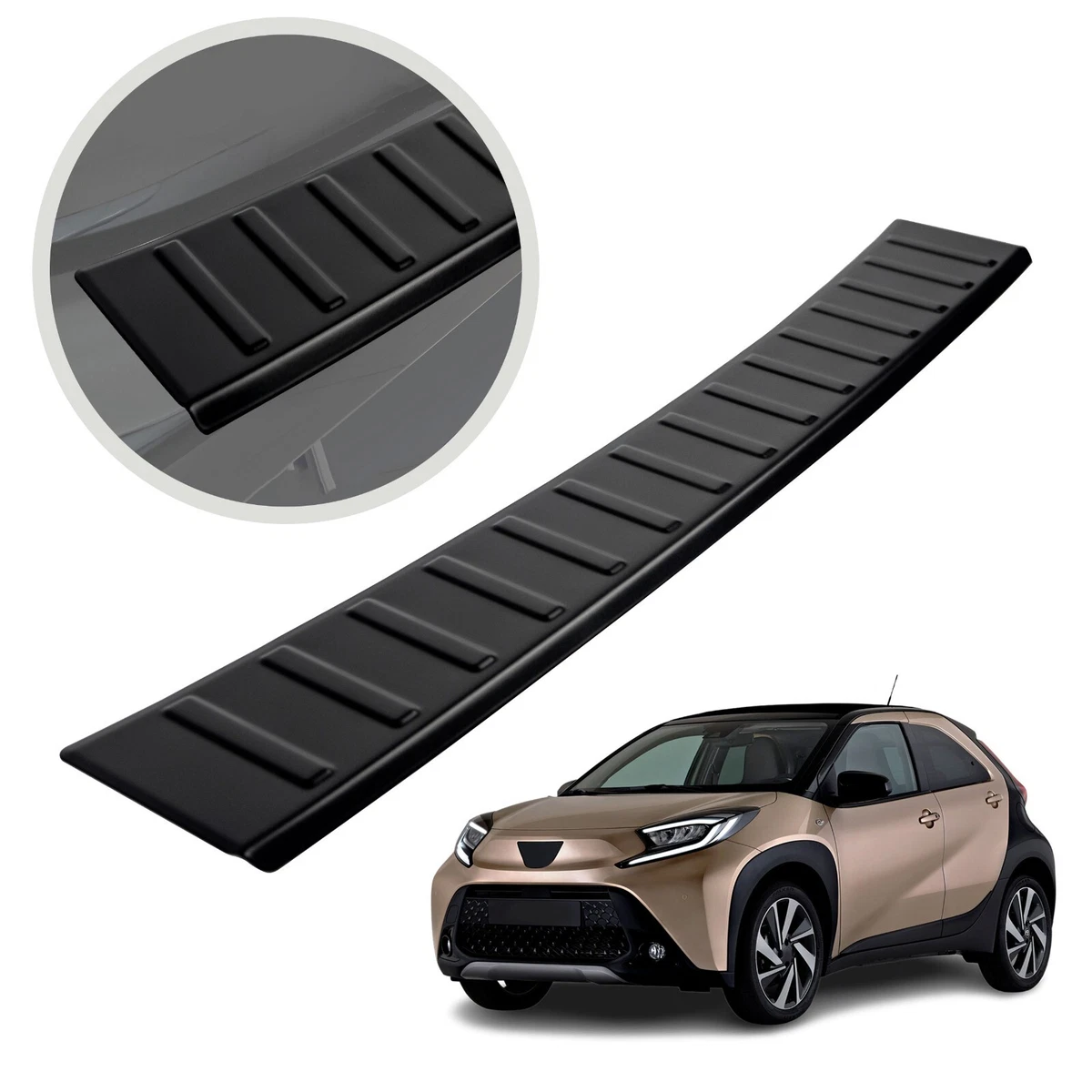 for TOYOTA AYGO X 2022 REAR BUMPER PROTECTOR STAINLESS STEEL MATT