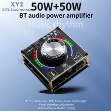 D50L Stereo Bluetooth 5.1 Audio Digital Power Amplifier Board Light APP Control