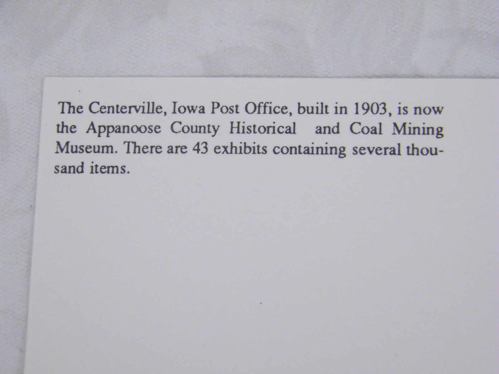 Vintage Centerville, Iowa Post Office Postcard eBay