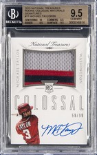2015 NATIONAL TREASURES RC MATERIAL SIGNATURES MICHAEL TAYLOR/99 BGS 9.5 AUTO 10