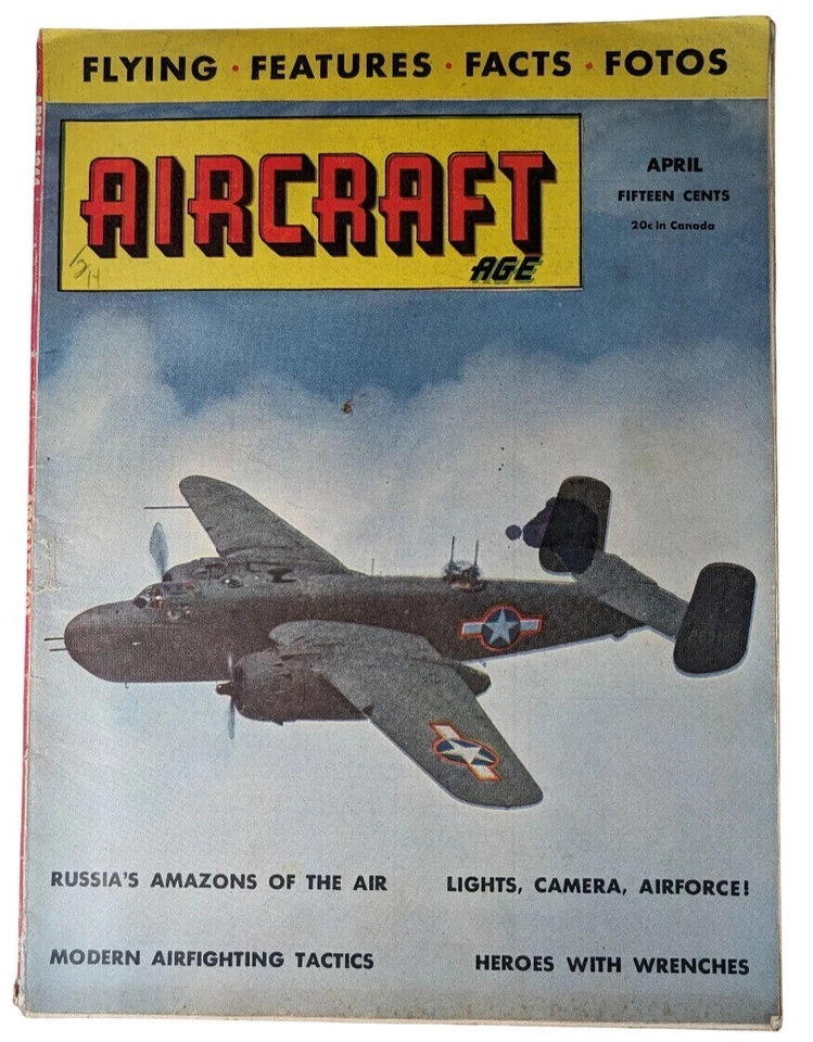 Flying Aircraft Age Aviation Magazines April 1947 Vintage Rare Lot Pilot Collect Foto 2 de 4