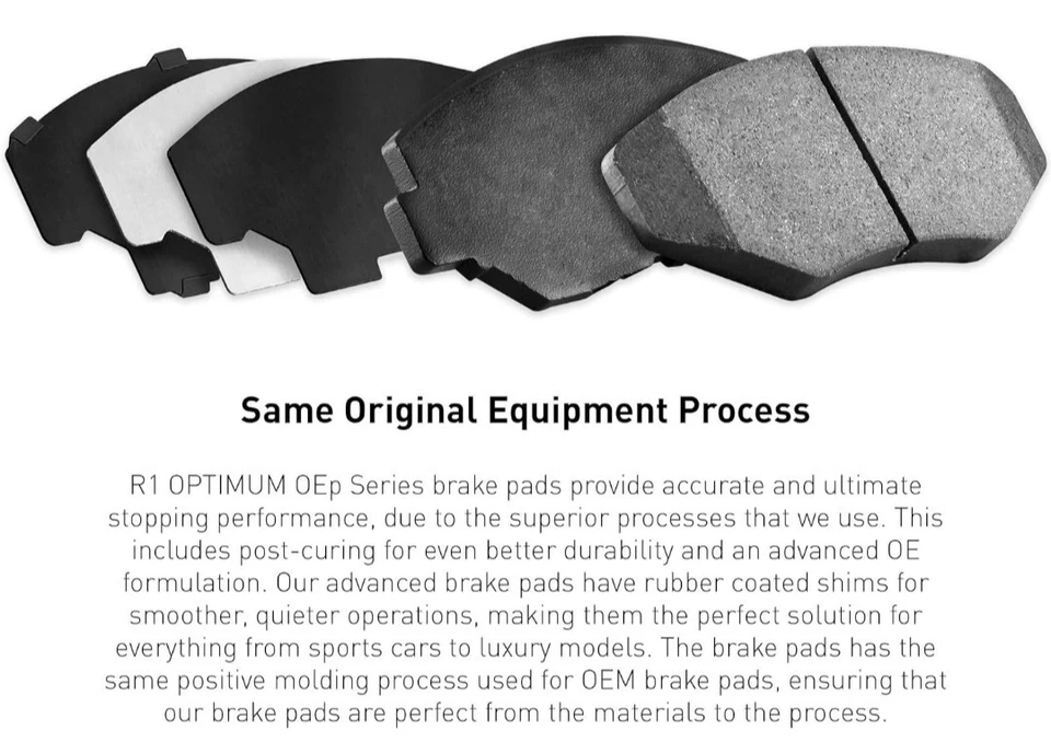 Kit de pastilhas de freio e rotores traseiros R1 Concepts para 2019-2022 BMW 230i, 330i, 430i - Imagem 2 de 4