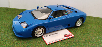 1991 Bugatti Eb110 Blue Coupe 1/18d Burago Vintage Miniature Car