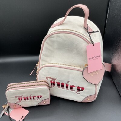 NWT Women's Juicy Couture Backpack, Off-white, Pink with