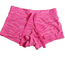 Justice Size 8 Neon Pink Shorts w Zebra, Animal Print