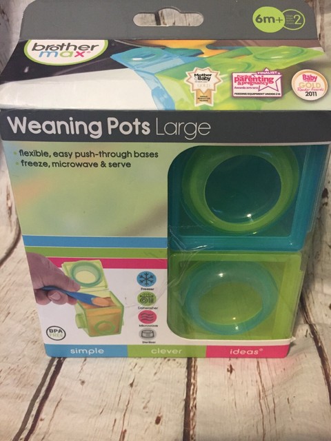 Brother Max Stage 2 6m Weaning Pots Food Portioners Baby Child Feeding For Sale Online Ebay