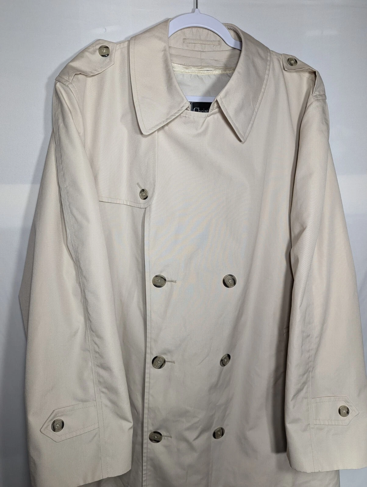 Trench homme Christian Dior kaki manches longues double boutonnage taille 44R