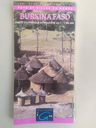 Burkina Faso : carte touristique IGN - échelle 1 : 1 00 000 - carte actuelle