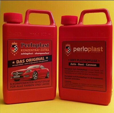  PERLOPLAST Combi-Pflege, je 500ml Versiegelung + Kunststoff Pflege