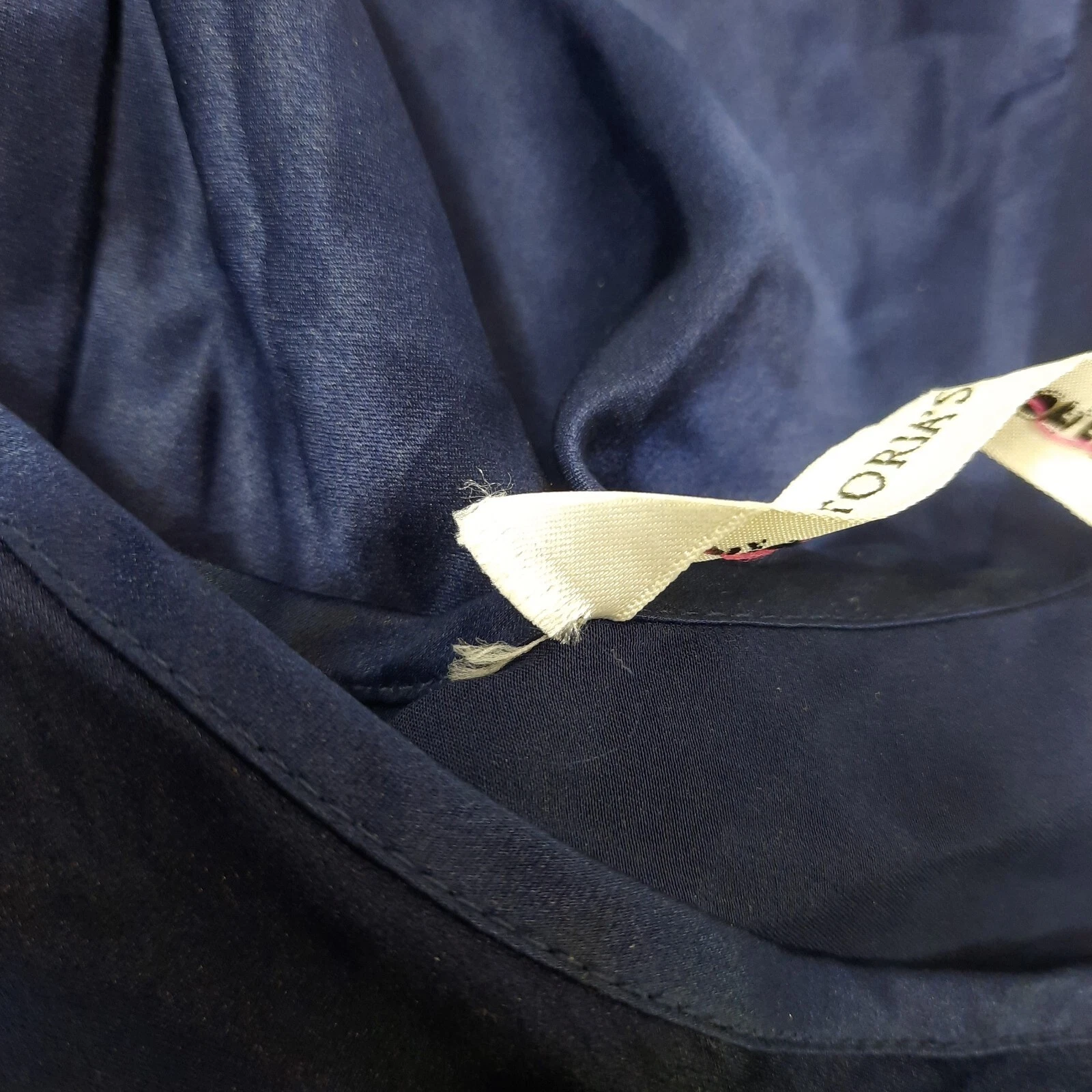 UNDERCOVER Abito da notte vintage Victorias Secret cravatta 100% seta blu seta piccolo Y2K