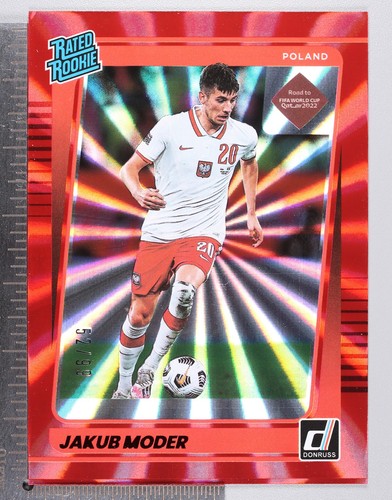 Jakub Moder #179 Red Laser 2021-22 Panini Donruss Road to FIFA World Cup Soccer