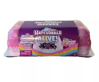 Brand New Hatchimals Alive! Rainbow Splash Egg Carton 5 Eggs 10 Accessories NWT