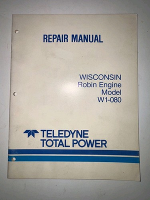#ad Wisconsin Robin Teledyne Engine Models W1 080 Repair Manual Illustrated $12.40