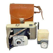 Vintage Polaroid Land Camera Model 80 Leather Case  Exposure Meter 625 Untested