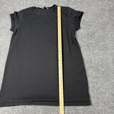 saints t shirt dress AllSaints T-Shirt Dress Womens 12 Black Short Sleeve Crew Neck Jersey Casual