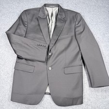 Awearness Kenneth Cole Mens Slim Fit Blazer Black Solid Two Button Sport Coat