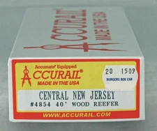 ACCURAIL - 40' Wood Reefer  - Central NJ - Item#4854 - Car#9375 - KIT - NIB