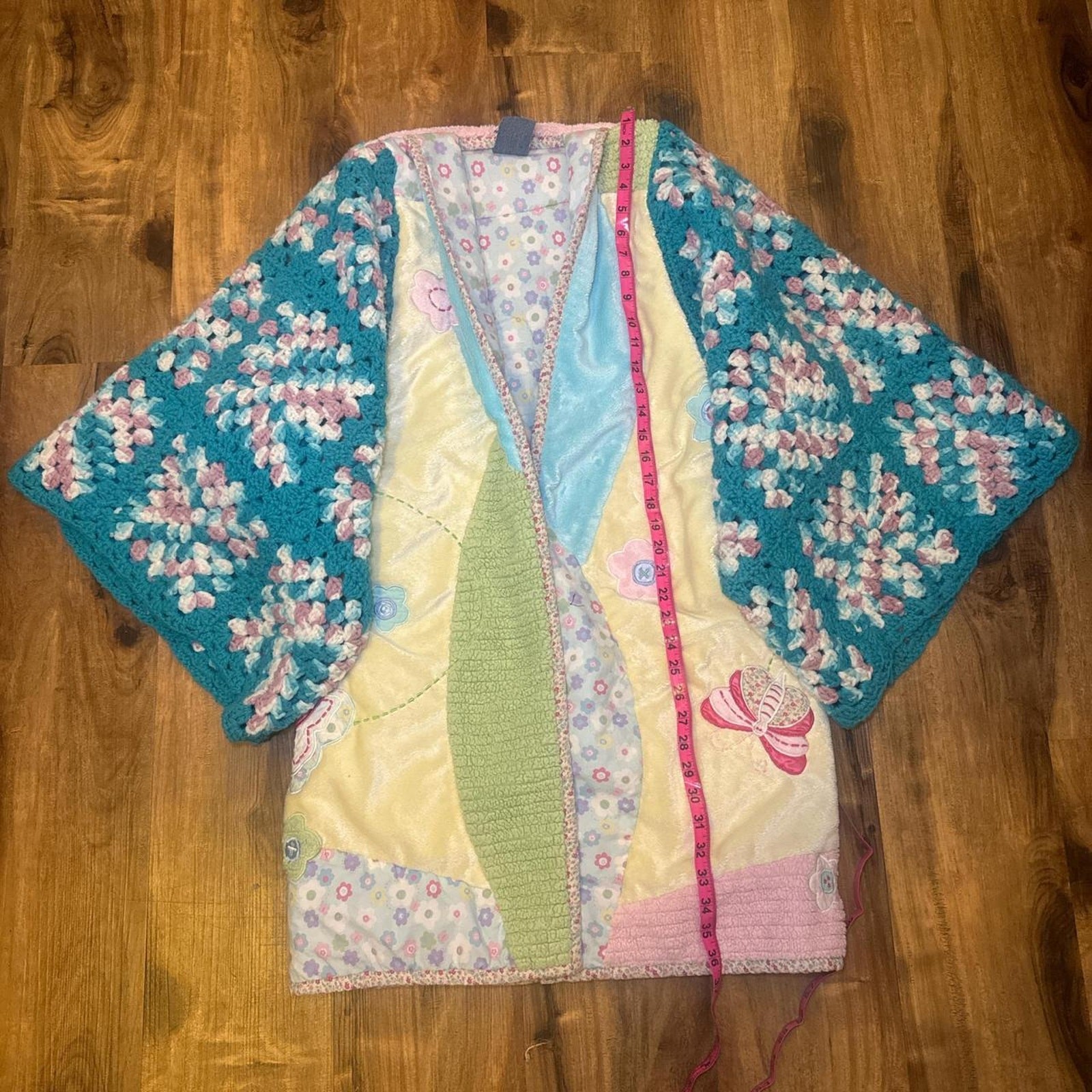 Handmade upcycled patchwork jacket boho jacket fu… - image 5