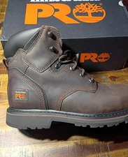 Mens Timberland PRO  Pit Boss Premium Leather Waterproof Steel Toe Boot  Sz 11.5