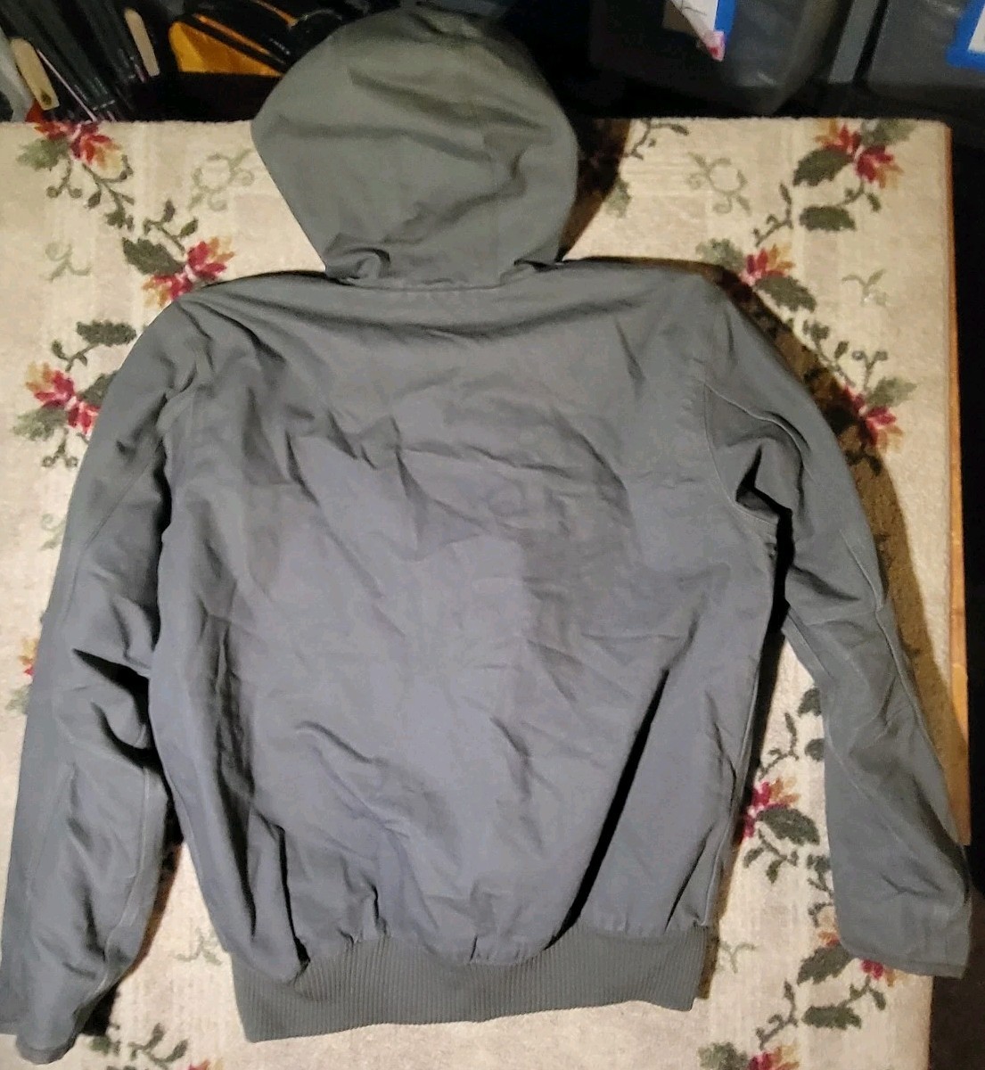 Carhartt Men's Large Tall Loose Fit Work/duck Jacket Model J130-M Green Moss  thumbnail 2