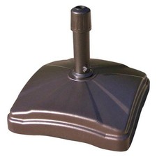 Outdoor Umbrella Base Bronze 125lb Stable Easy Move USA Made Patio Stand