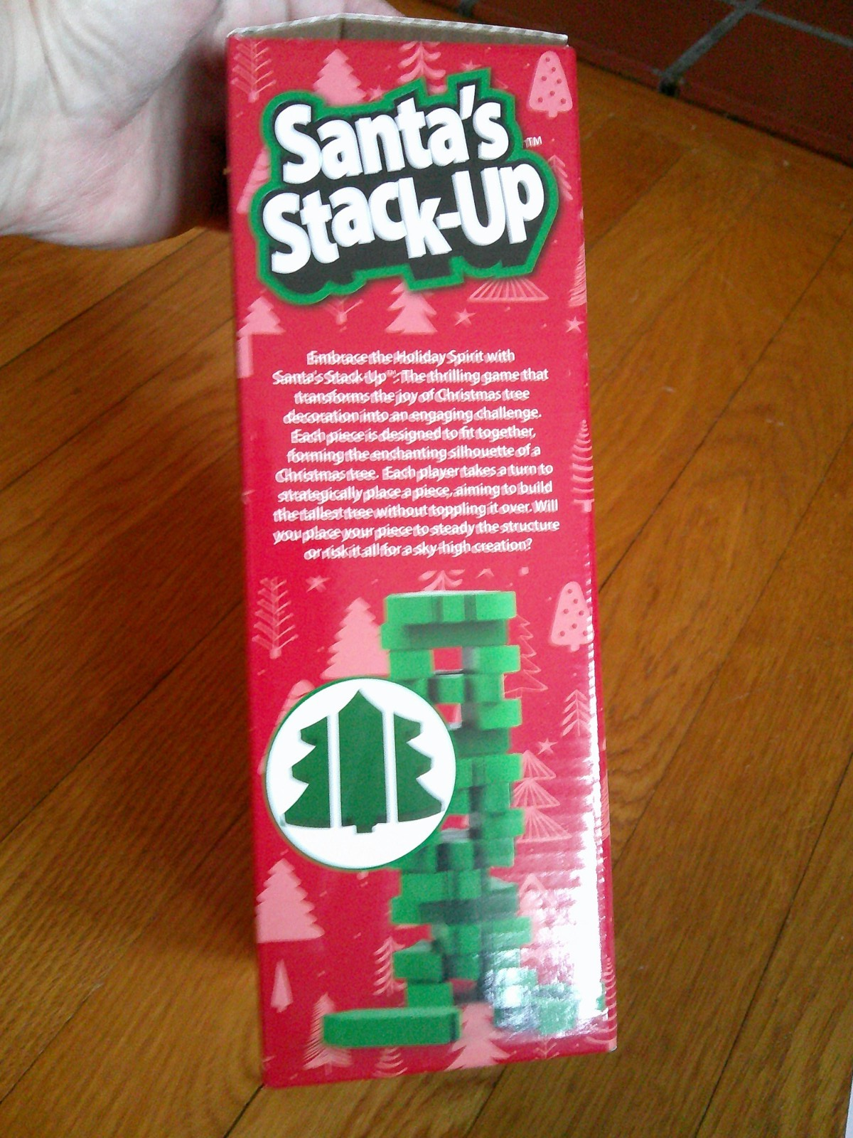 Christmas Game Tree Stack-Up Wood Blocks Stacking Building Tower Kids 6 ...