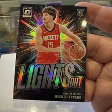 2024-25 Donruss Optic Reed Sheppard Lights Out Rookie RC Silver Holo 🔥 Rockets