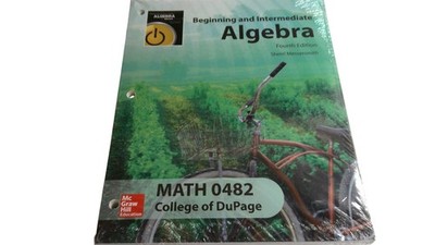 Beginning & Intermediate Algebra 4th Ed MATH 0482 McGraw-Hill Looseleaf Textbook