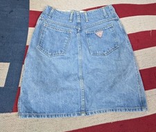 Vintage Guess Skirt Women 29 Blue Georges Marciano 90s Y2K Made USA Designer