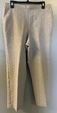 Alfred Dunner Dress Pants Womens Size 12 Gray Pockets Pull On Stretch Waist