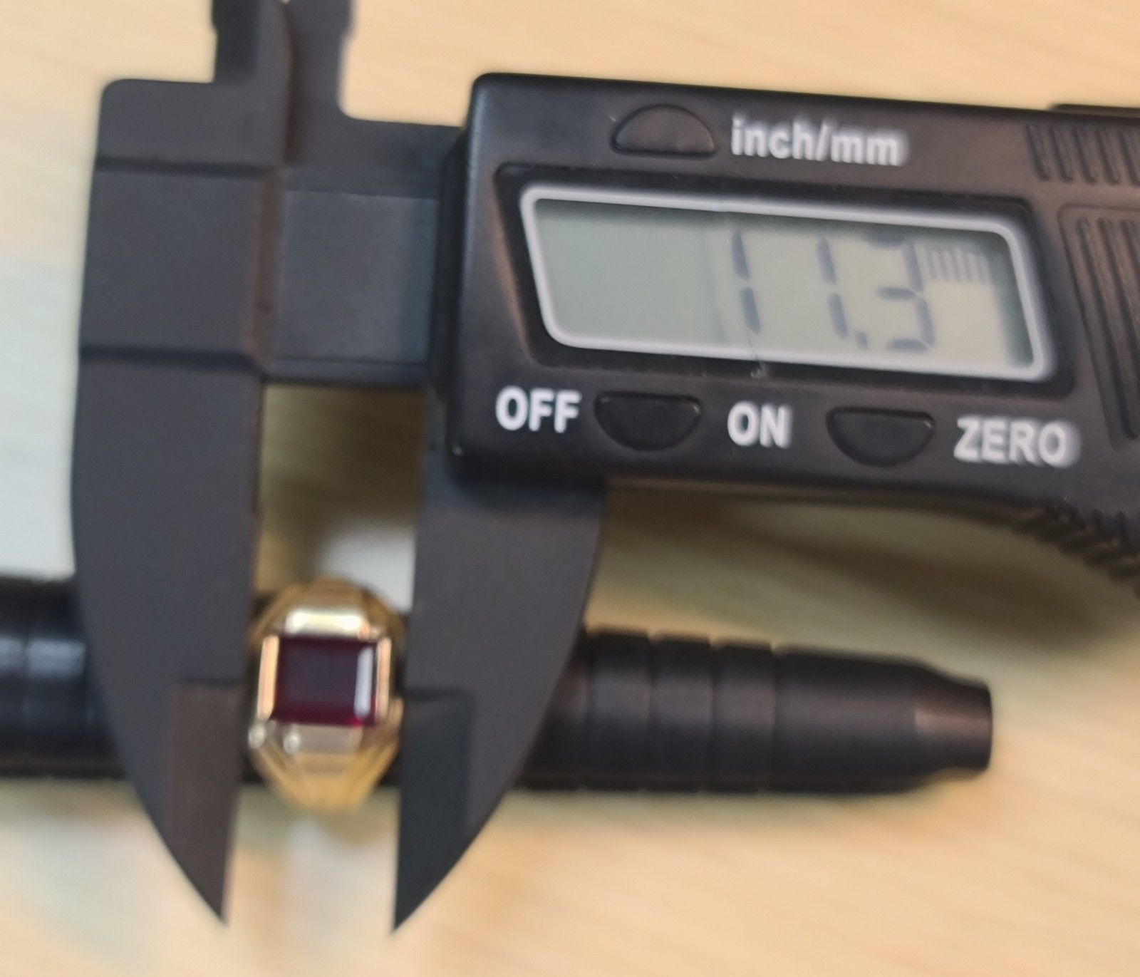 Vintage 10k Solid Yellow Gold Red Ruby Ring 4.75s… - image 15