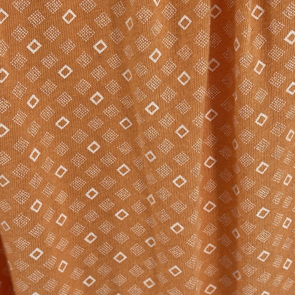 Blusa Geométrica Abercrombie Fitch Talla Pequeña Naranja Blanco Patrón Diamante Corbata  Foto 4 de 4