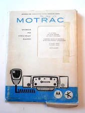 1969 Motorola MOTRAC Mobile FM Two-Way Radio Instruction Manual w/ Schematics