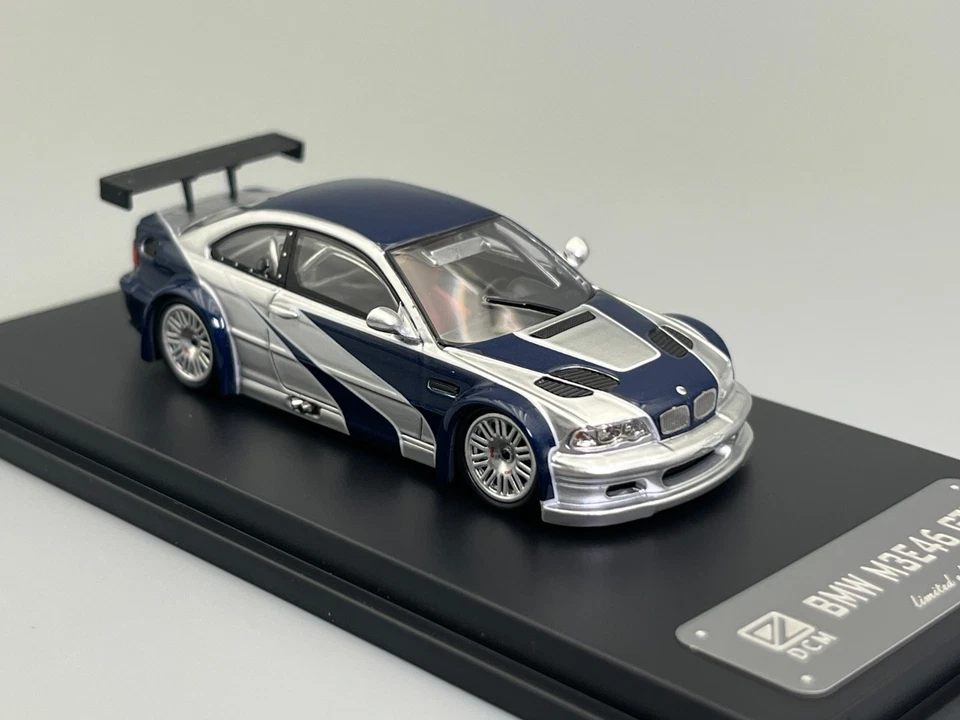 BMW E46 M3 GTR Need for Speed Most Wanted DCM Model 1/64 scale with display case - Image 1 of 4