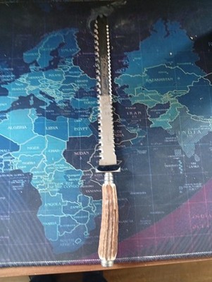 Jagd-/Fischermesser für Sammler aus Solingen mit Hirschhorngriff