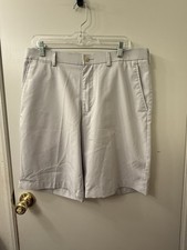 PGA Tour Men's Size 34 Khaki/Beige Golf Shorts Flat Front EUC