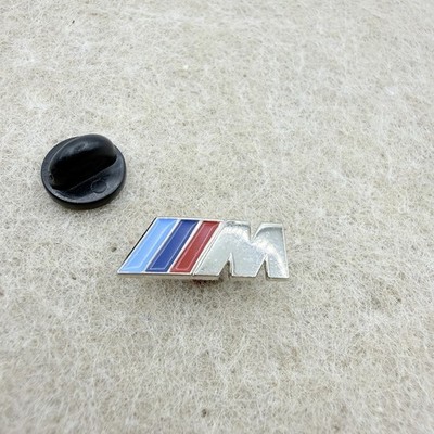 Silver Tone BMW Motorsport M Logo Lapel Pin Badge Luxury Car Automobile