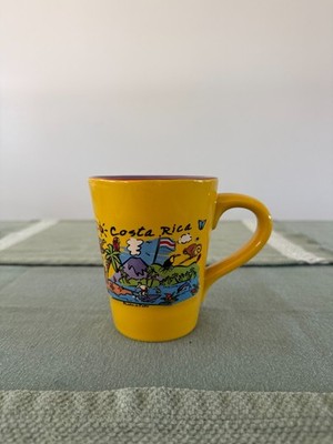 Costa Rica souvenir mug (yellow, heart logo) 12 oz