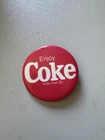 Vintage Coca-Cola Enjoy Coke Pinback Button Red Trade-Mark Advertising