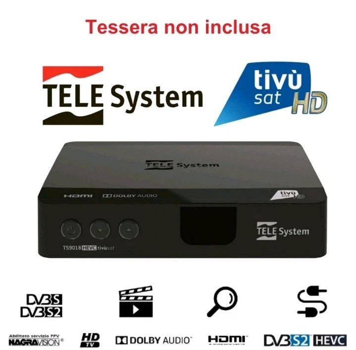 DECODER HD TIVUSAT SENZA SCHEDA TELESYSTEM