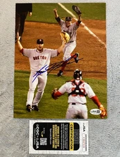 BOSTON RED SOX- KEITH FOULKE AUTOGRAPH 8x10 PHOTO 2004 WS FINAL-OUT JSA CH47121